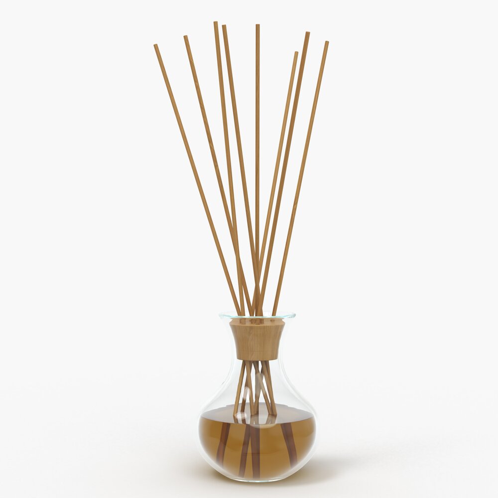 Air Refresher Bottle With Sticks 06 3D 모델 