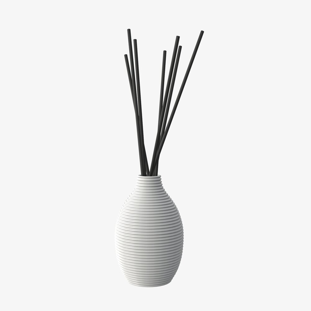Air Refresher Bottle With Sticks 08 Modello 3D