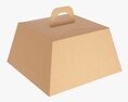 Birthday Cake Carrier Cardboard Corrugated Box 3d model