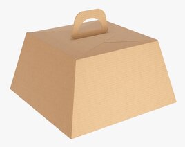 Birthday Cake Carrier Cardboard Corrugated Box 3D model