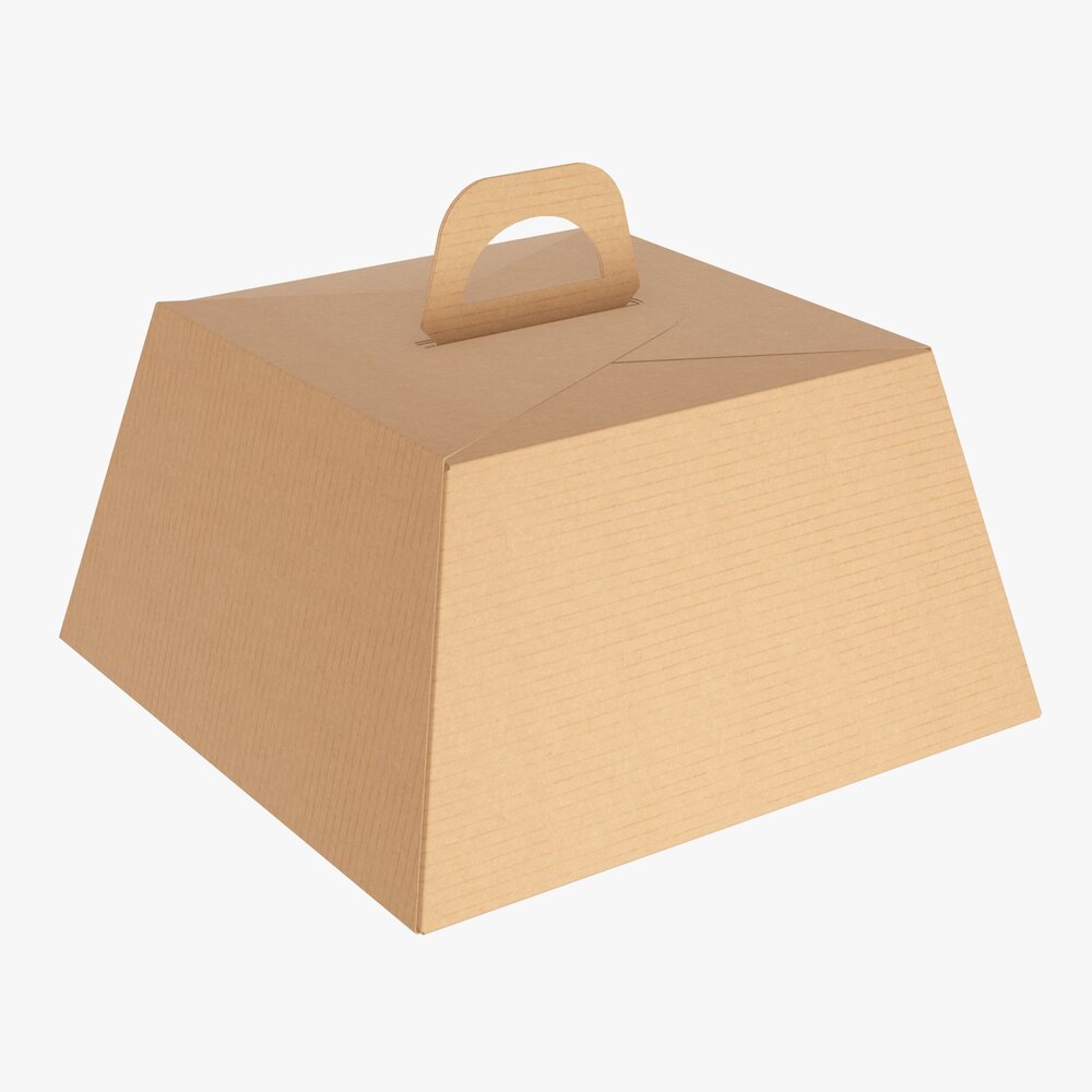 Birthday Cake Carrier Cardboard Corrugated Box 3Dモデル