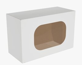 Box With Display Window Cardboard 01 3D 모델 
