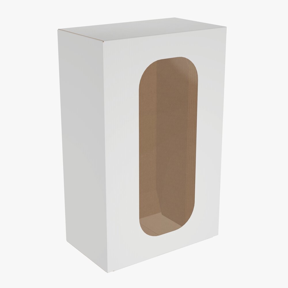Box With Display Window Cardboard 02 3D-Modell