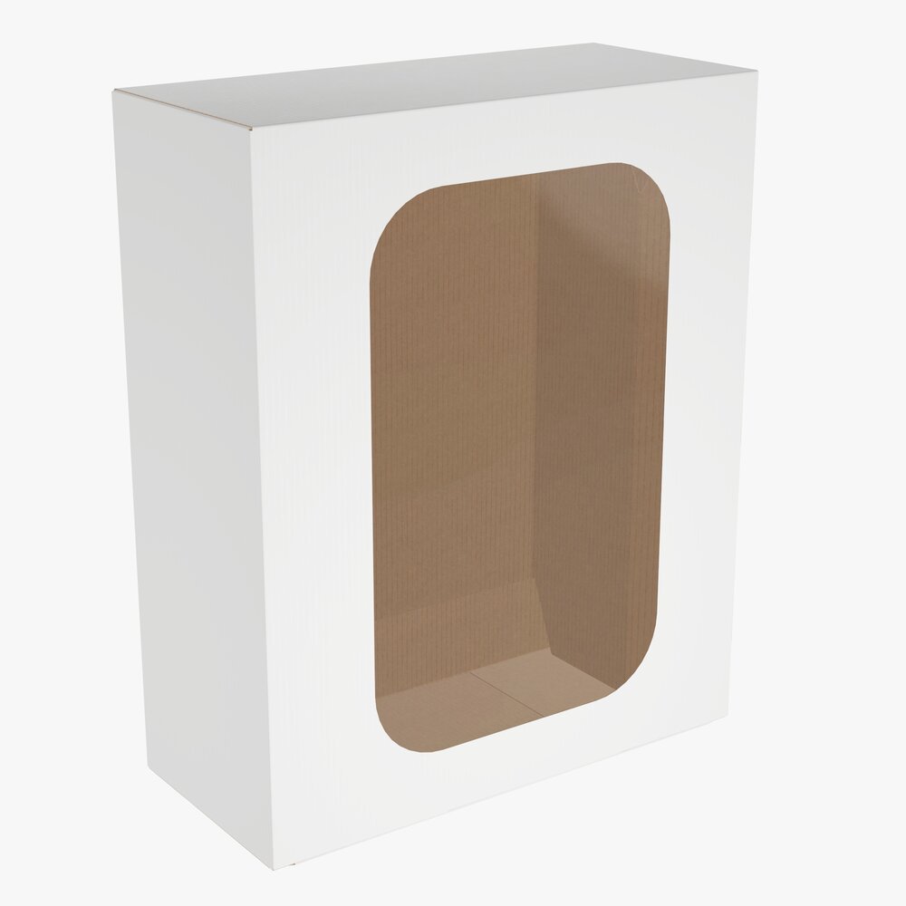 Box With Display Window Cardboard 03 3D 모델 