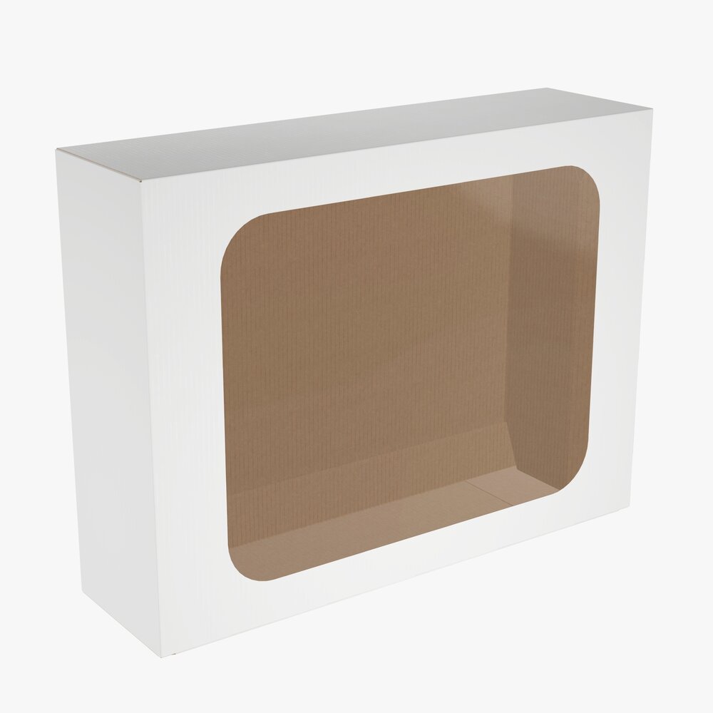 Box With Display Window Cardboard 04 3Dモデル