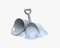 Bucket Shovel With Sand Modello 3D