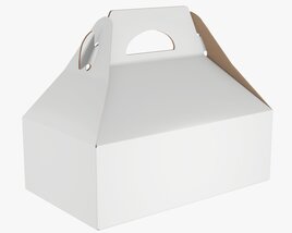 Cake Carrier Cardboard Corrugated Box 3D模型