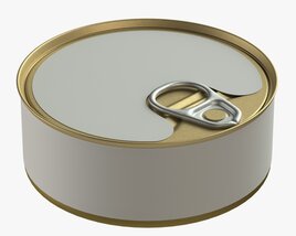 Canned Food Round Tin Metal Aluminium Can 01 3D model