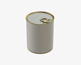 Canned Food Round Tin Metal Aluminium Can 03 3D 모델 