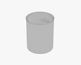 Canned Food Round Tin Metal Aluminium Can 03 Modello 3D