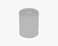 Canned Food Round Tin Metal Aluminium Can 03 3d model