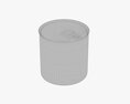 Canned Food Round Tin Metal Aluminium Can 05 3d model