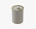 Canned Food Round Tin Metal Aluminium Can 06 3D-Modell