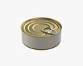 Canned Food Round Tin Metal Aluminium Can 07 3d model