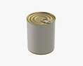 Canned Food Round Tin Metal Aluminium Can 09 3D модель