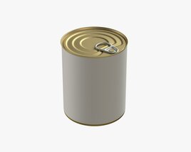 Canned Food Round Tin Metal Aluminium Can 09 Modelo 3D
