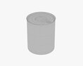 Canned Food Round Tin Metal Aluminium Can 09 Modello 3D