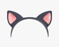 Headband Cat Ears Black 3D模型