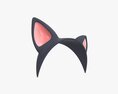 Headband Cat Ears Black Modelo 3D