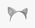Headband Cat Ears Black Modèle 3d