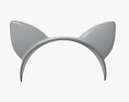 Headband Cat Ears Black 3d model