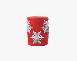 Christmas Candle Small 3D 모델 