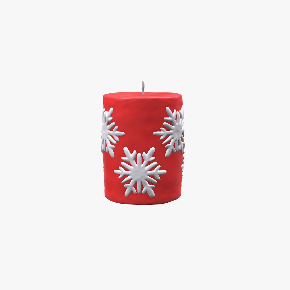 Christmas Candle Small 3Dモデル
