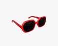 Sunglasses with Red Frames Modello 3D
