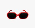 Sunglasses with Red Frames 3d model
