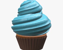 Cupcake Blue Modello 3D