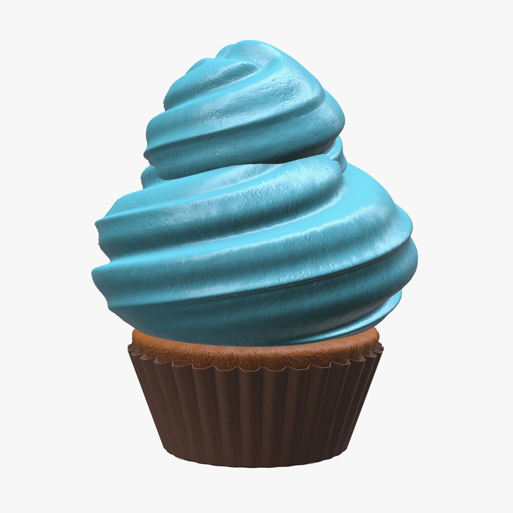 Cupcake Blue 3d model