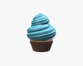 Cupcake Blue 3d model