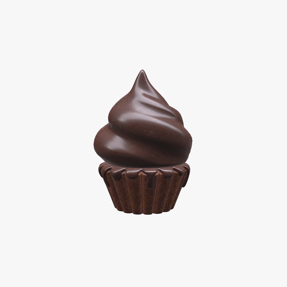 Cupcake Chocolate Modèle 3D