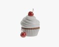 Cupcake With Cherry 3Dモデル