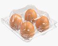 Egg Plastic Package 4 Eggs 3D模型