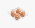 Egg Plastic Package 4 Eggs Modello 3D