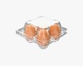 Egg Plastic Package 4 Eggs 3D модель