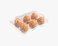 Egg Plastic Package 6 Eggs 3D 모델 