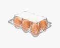 Egg Plastic Package 6 Eggs 3Dモデル