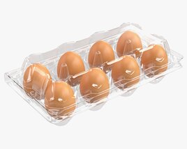 Egg Plastic Package 8 Eggs 3D-Modell