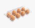Egg Plastic Package 8 Eggs 3D модель