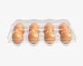 Egg Plastic Package 8 Eggs 3D 모델 