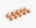 Egg Plastic Package 10 Eggs V1 3D 모델 