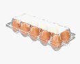Egg Plastic Package 10 Eggs V1 3D модель