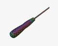 Round Rattail Wood Course Cut Rasp 3D-Modell