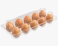 Egg Plastic Package 10 Eggs V2 Modello 3D
