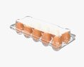 Egg Plastic Package 10 Eggs V2 3D 모델 