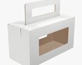 Empty Carrying Cardboard Corrugated Box With Handle 01 3D模型