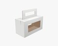 Empty Carrying Cardboard Corrugated Box With Handle 01 Modelo 3D