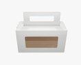 Empty Carrying Cardboard Corrugated Box With Handle 01 3D模型